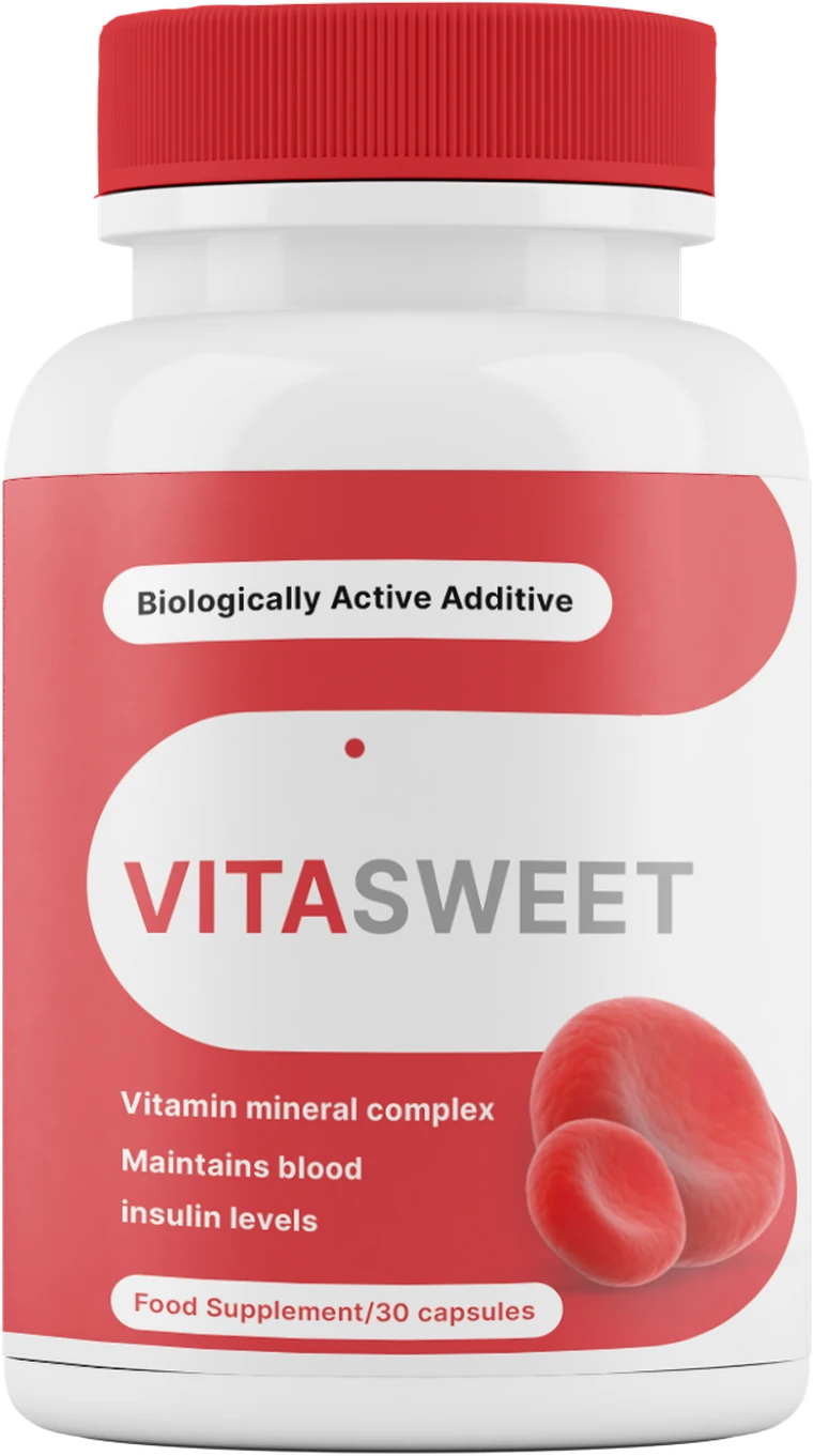 Flacon de Vitasweet, 30 gélules, complément alimentaire pour la glycémie
